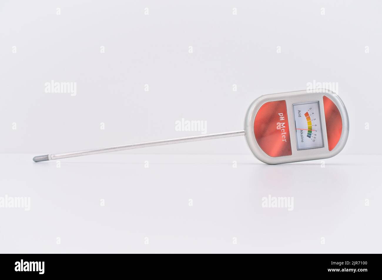 Bodenprüfgerät Ph isoliert auf weißem Hintergrund Stockfoto