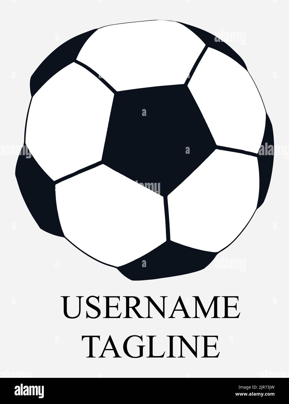 Fußball Logo Design Inspiration . Fußball Logo Vorlage . Fußball Logo Design Podcast auf grauem Hintergrund Stockfoto