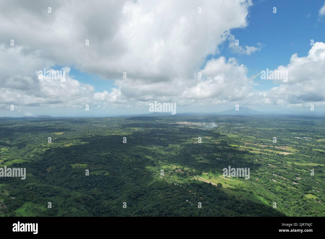Luftaufnahme auf Nicaragua Landschaft an hellen sonnigen Tag Stockfoto