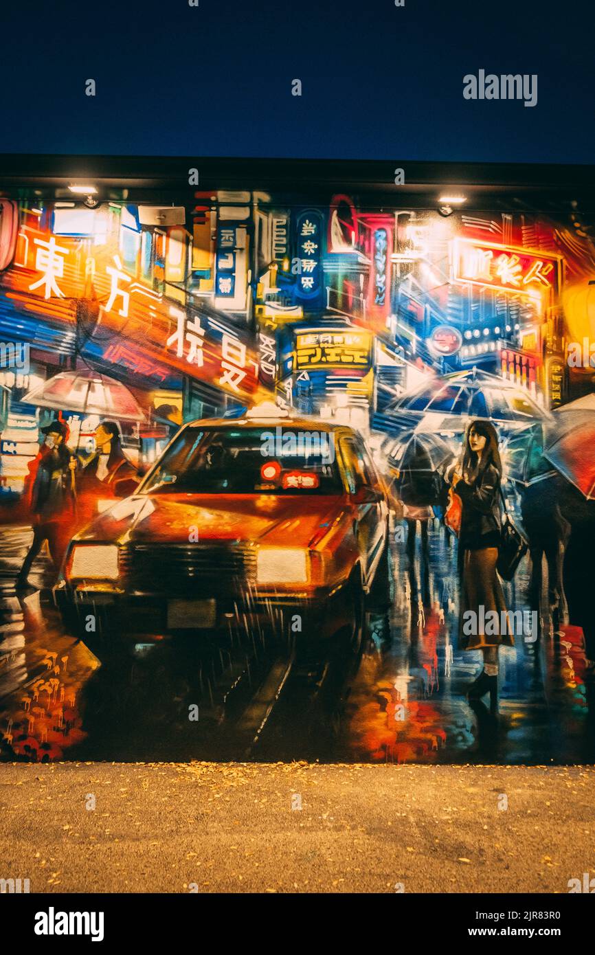 Das Wynwood Wände Miami künstlerische kreative Graffiti Stockfoto