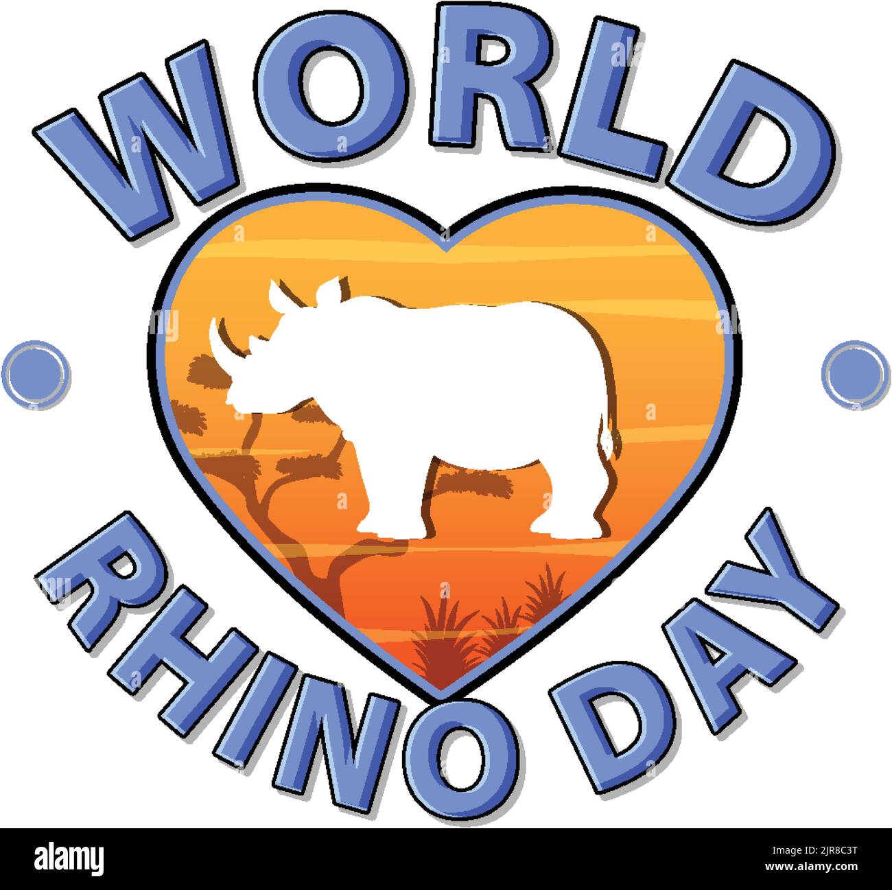 Welt-Rhino-Tag-Banner-Design-Illustration Stock Vektor