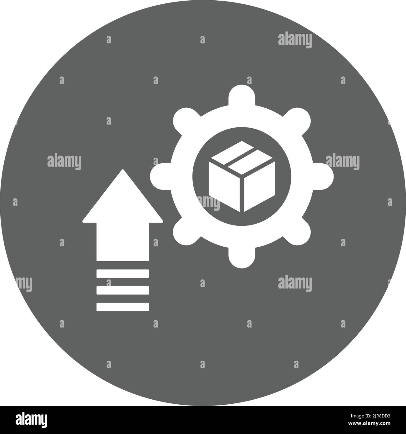 Entwicklung, Produktsymbol ist auf weißem Hintergrund isoliert. Verwendung für Grafik- und Webdesign oder kommerzielle Zwecke. Vektor-EPS-Datei. Stock Vektor
