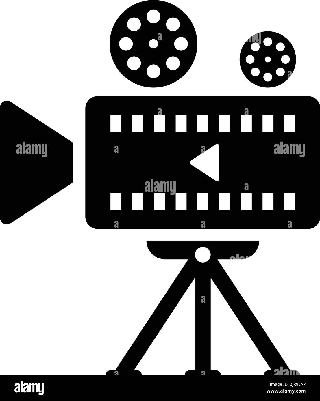 Symbol für Film, Video, Videografie – Vektor-EPS-Datei. Ideal für Printmedien, Web, Stock-Bilder, kommerzielle Nutzung oder jede Art von Design-Projekt. Stock Vektor