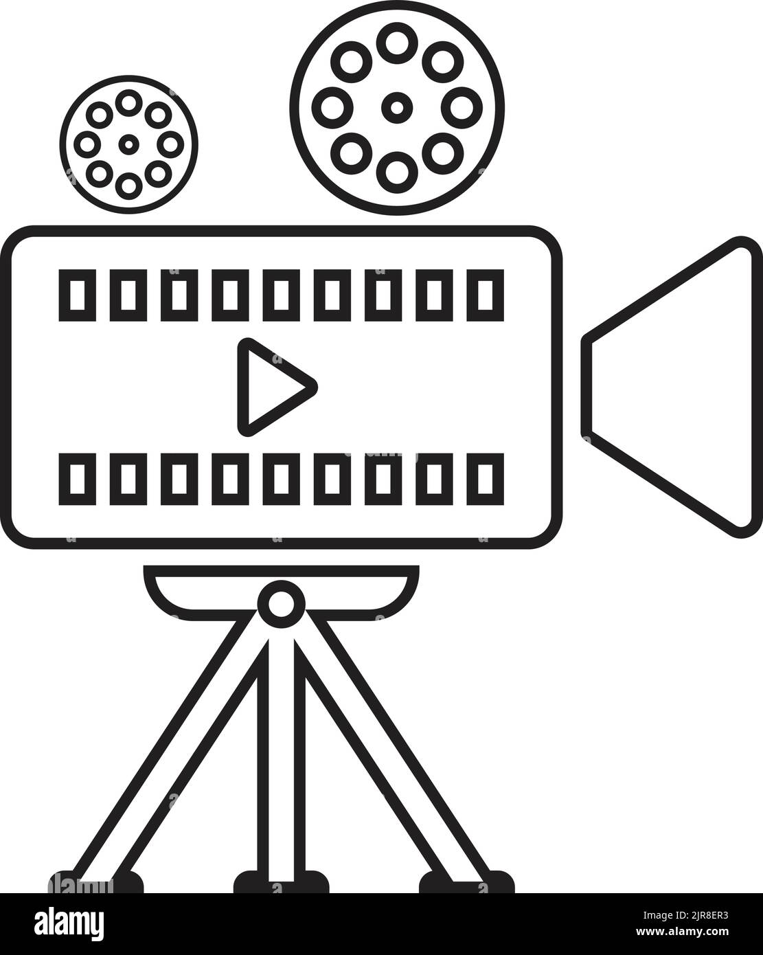 Symbol für Film, Video, Videografie – Vektor-EPS-Datei. Ideal für Printmedien, Web, Stock-Bilder, kommerzielle Nutzung oder jede Art von Design-Projekt. Stock Vektor