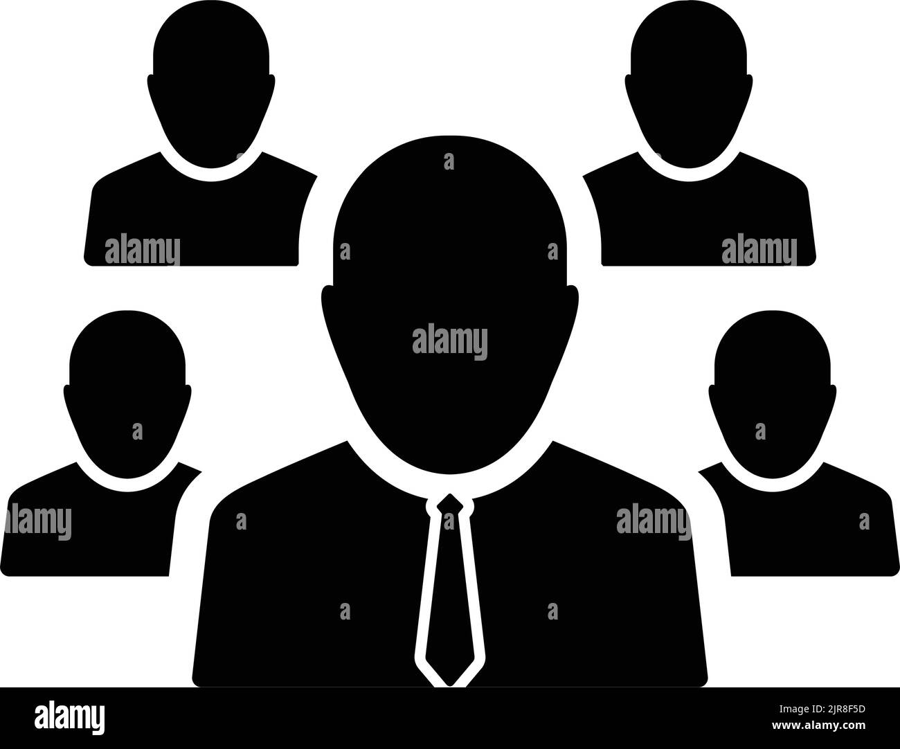 Hierarchie, Teambuilding-Symbol - einfach editierbare Vektor-EPS-Datei. Stock Vektor