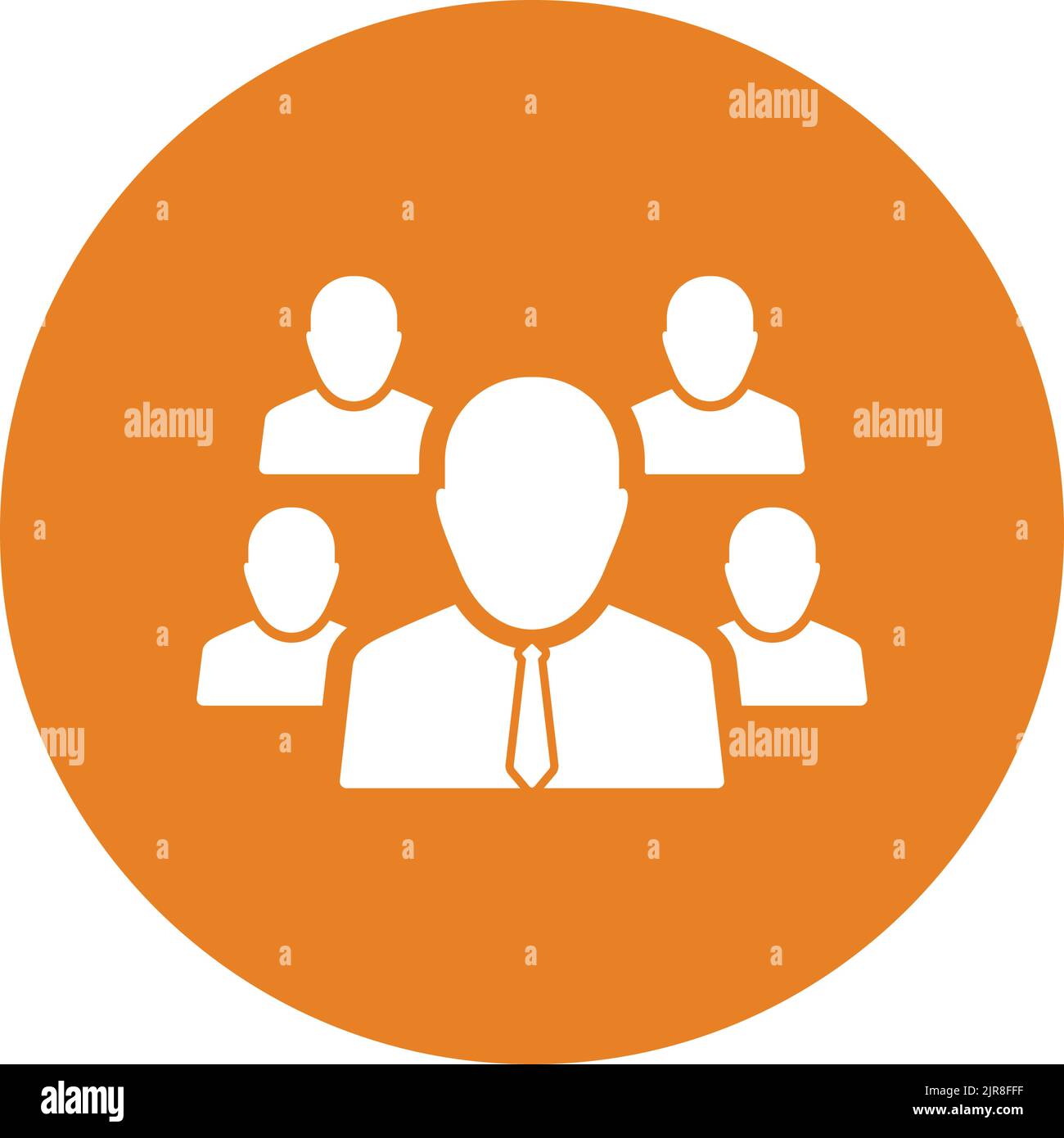 Hierarchie, Teambuilding-Symbol - einfach editierbare Vektor-EPS-Datei. Stock Vektor