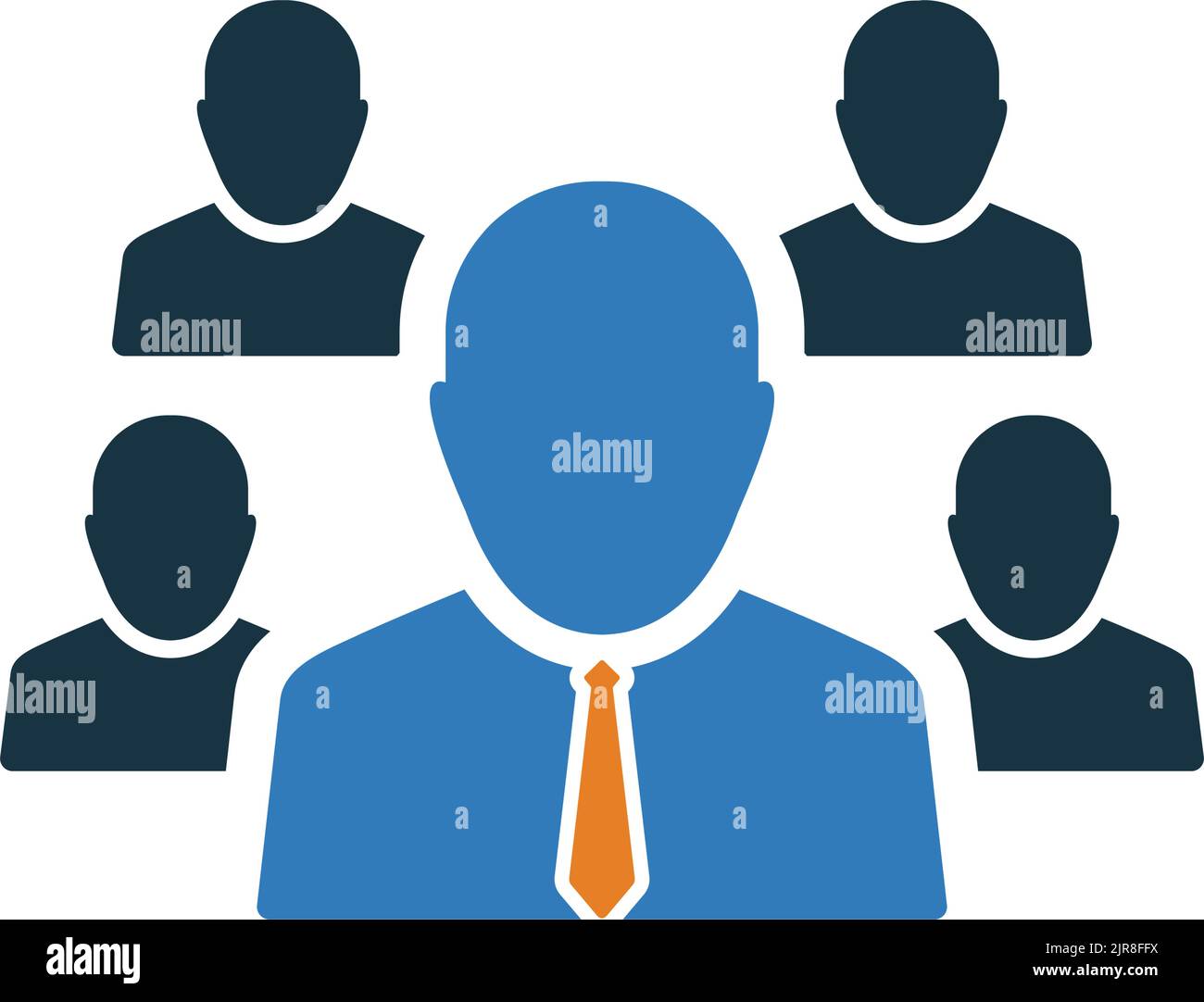 Hierarchie, Teambuilding-Symbol - einfach editierbare Vektor-EPS-Datei. Stock Vektor