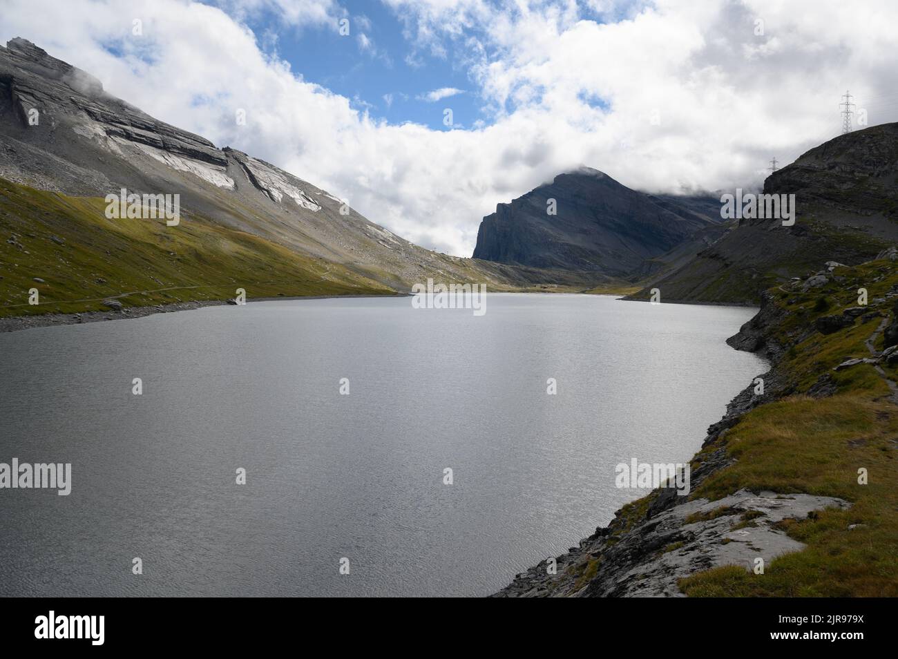 Daubensee am Gemmipass im Wallis Stockfoto