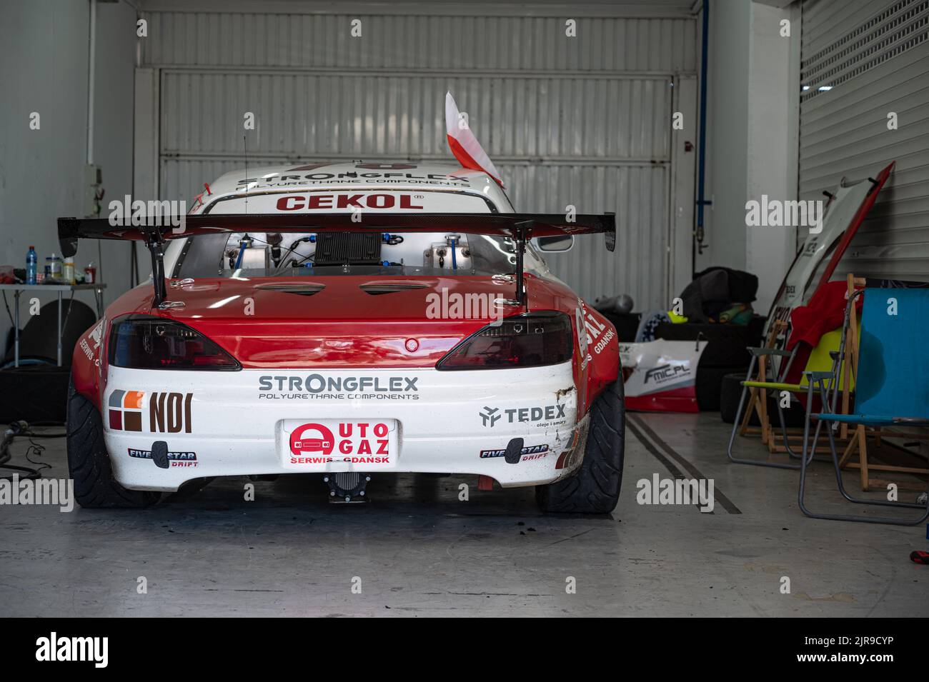 Ein Nissan Silvia S15 Kouki bereitete sich auf Driftwettbewerbe vor Stockfoto