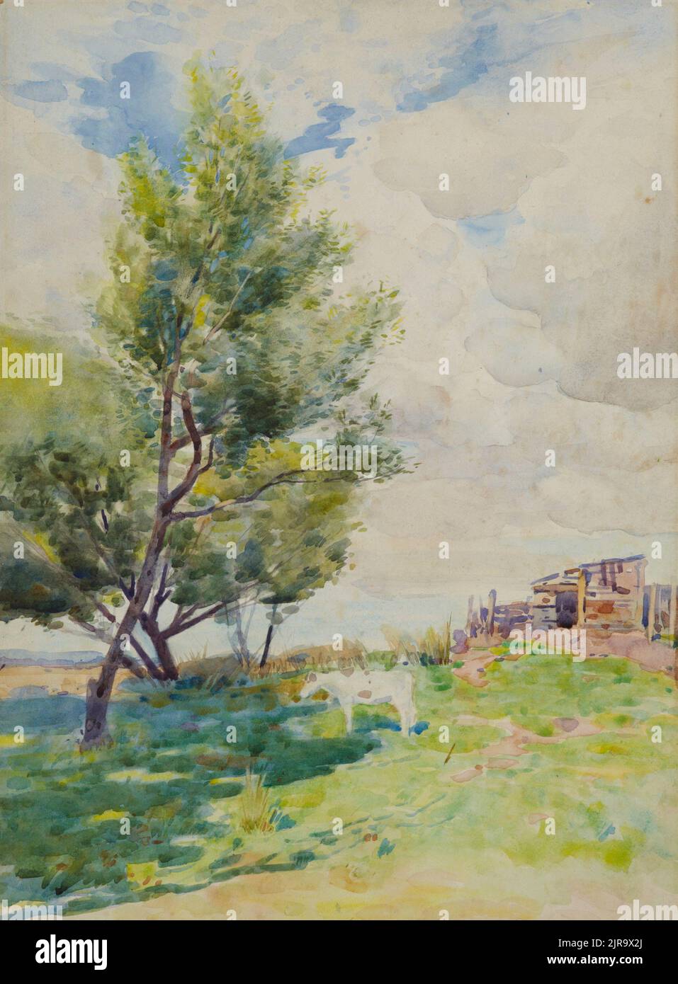 Hutt Valley Landscape, Wellington, von James Nairn. Stockfoto