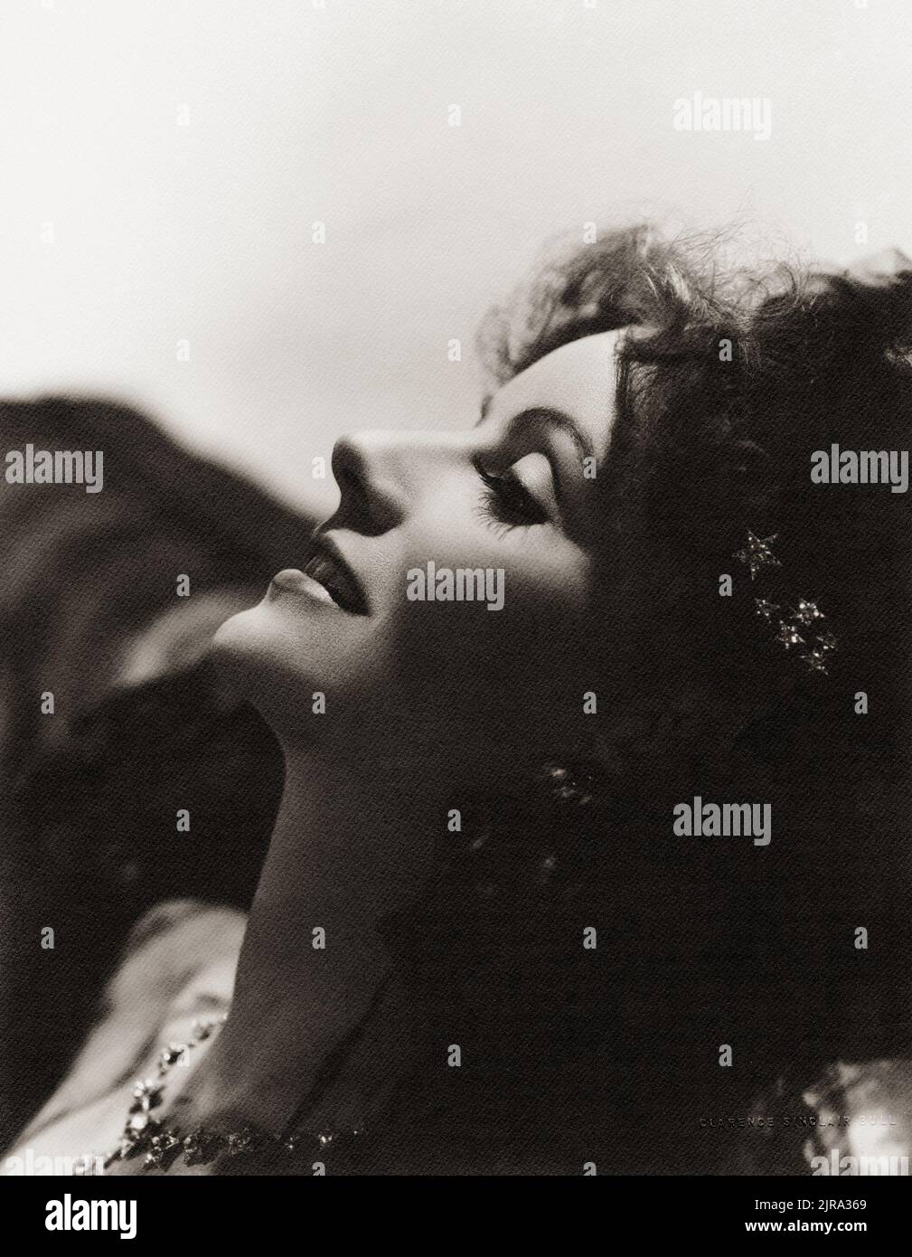 Porträt von Greta Garbo von Clarence Sinclair Bull (MGM, 1930s). Stockfoto