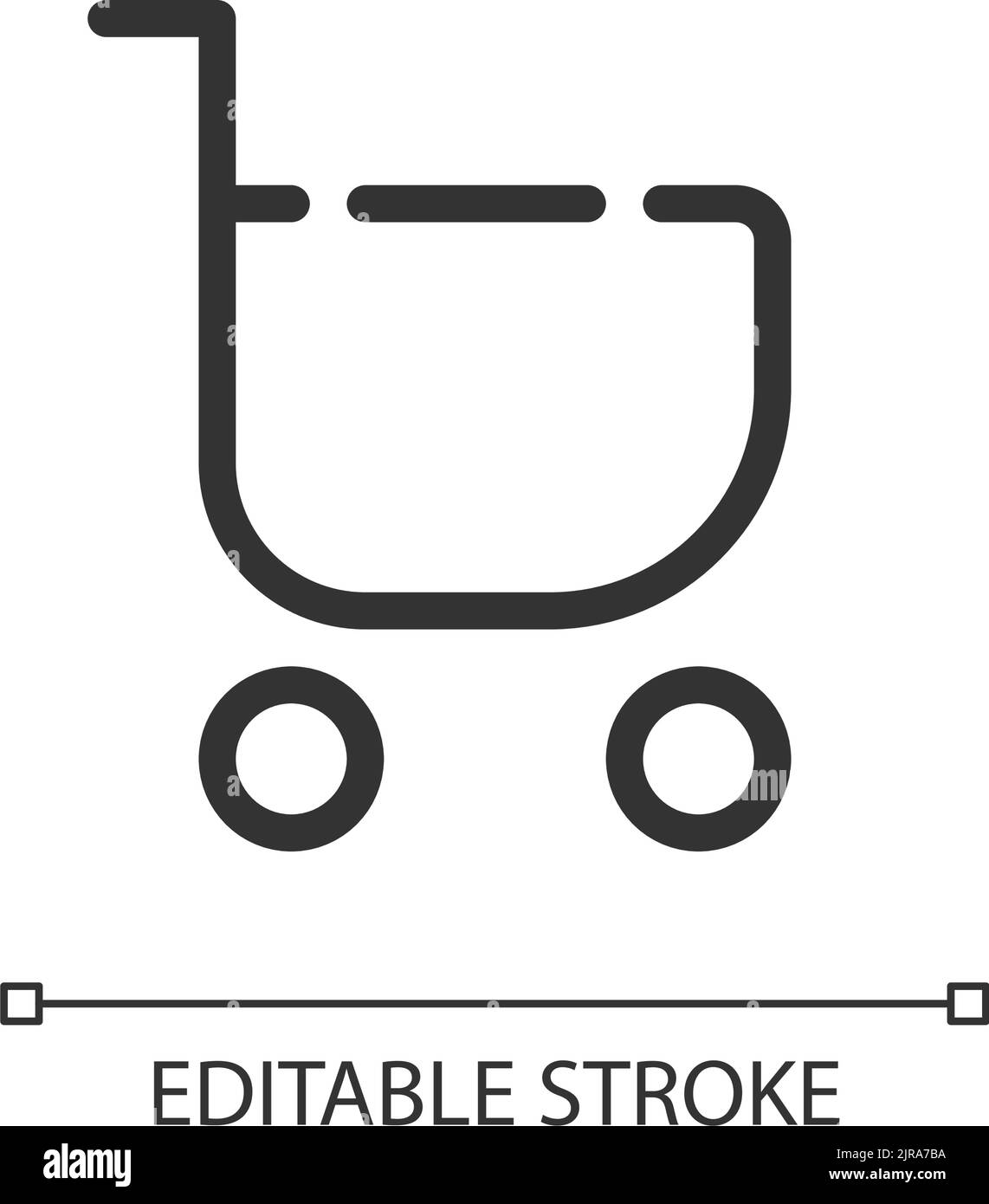 Entfernen Sie Artikel aus dem Warenkorb Pixel Perfect Linear ui-Symbol Stock Vektor