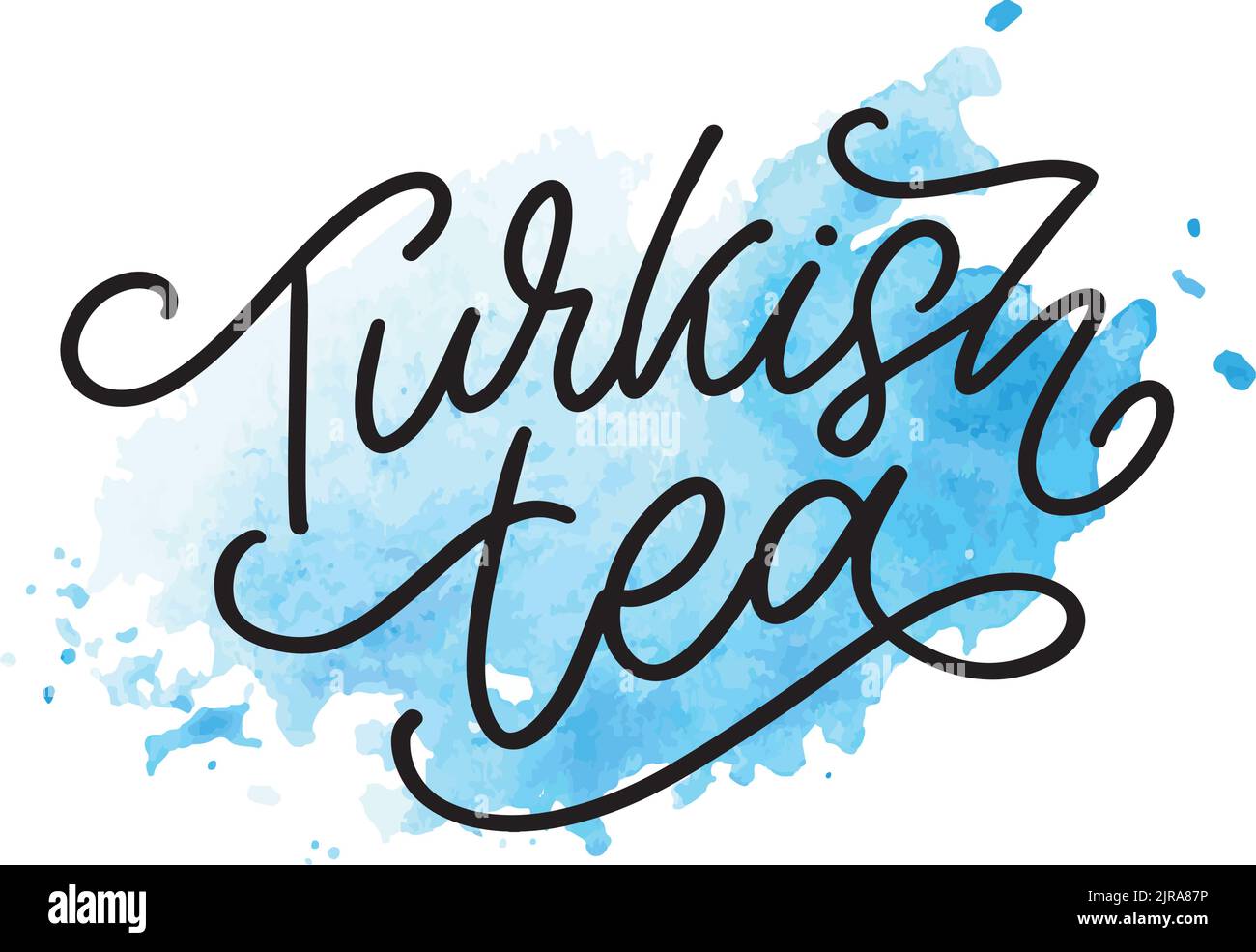 Türkische Traditionen der Teezeremonie. Teezeit. Dekorative Elemente für Ihr Design. Vektor-Illustration mit orientalischen Tasse Stock Vektor