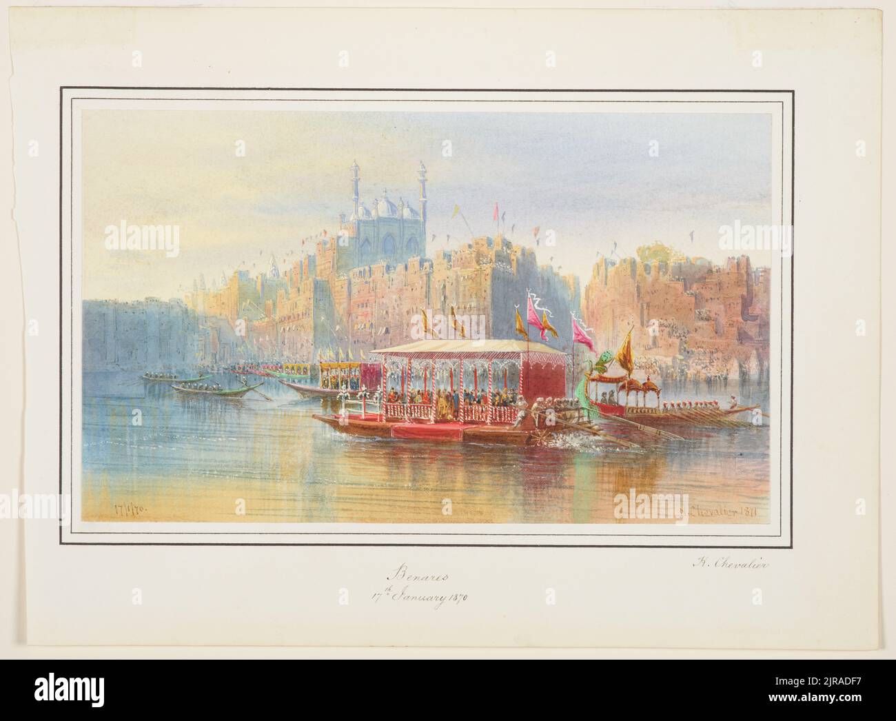 Benares, 1870-1871, von Nichola Chevalier. Stockfoto