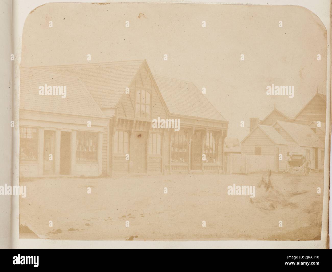 Christchurch, NZ, 1859, Christchurch, von Dr. Alfred Barker. Stockfoto