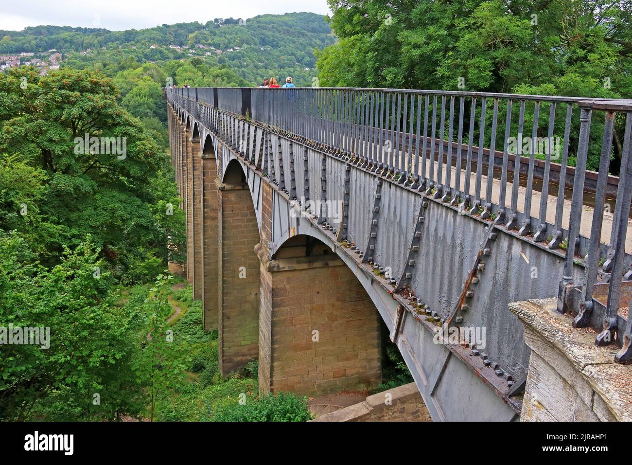Thomas Telfords Pontcysylite Aqueduct Vale of Llangollen, Trevor, Llangollen, Wales, Vereinigtes Königreich, LL20 7TP Stockfoto