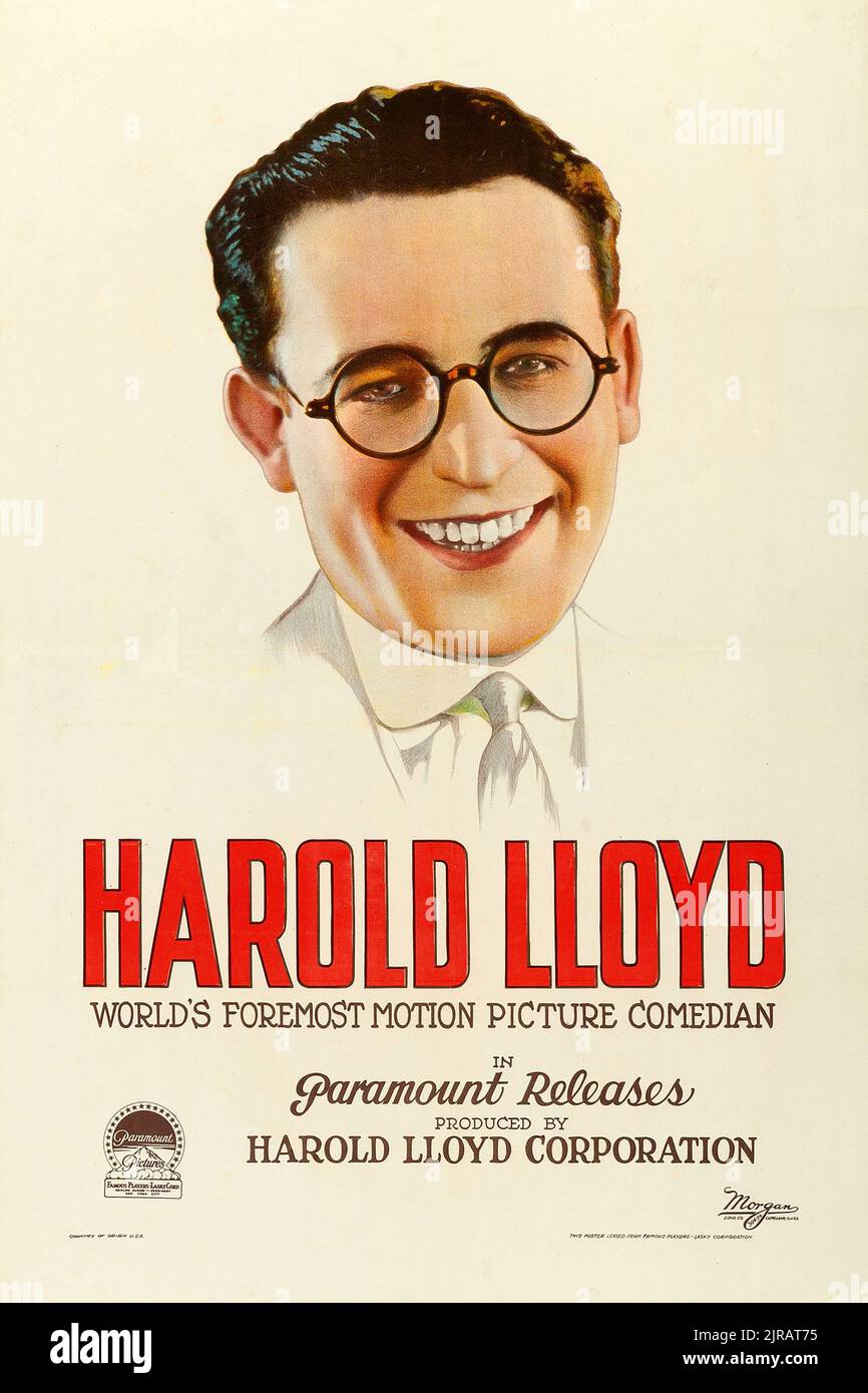 Altes Filmplakat - Harold Lloyd (Paramount, 1920s) Stockfoto