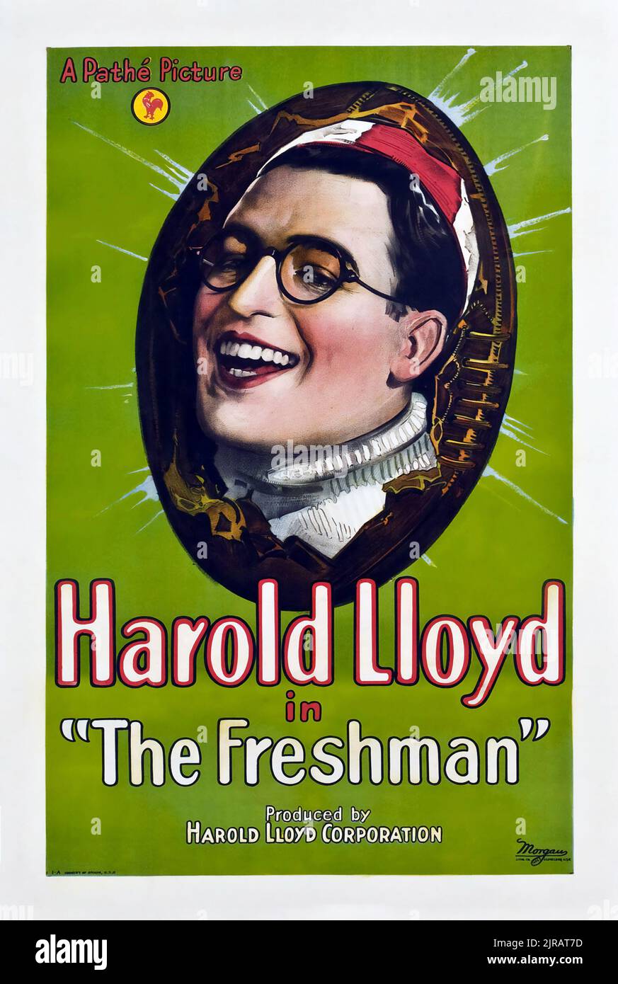 Vintage Filmplakat für das Harold Lloyd Fahrzeug der Freshman 1925 Stockfoto
