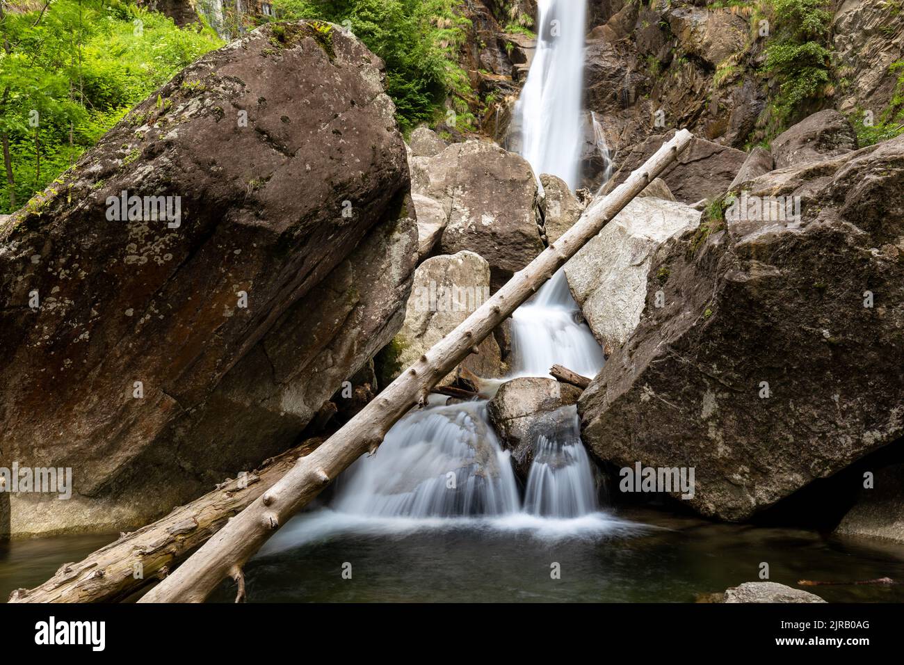 Kalmtaler oder Passeirer Wasserfall in der Nähe von Le Matin, Passeiertal, Südtirol Stockfoto