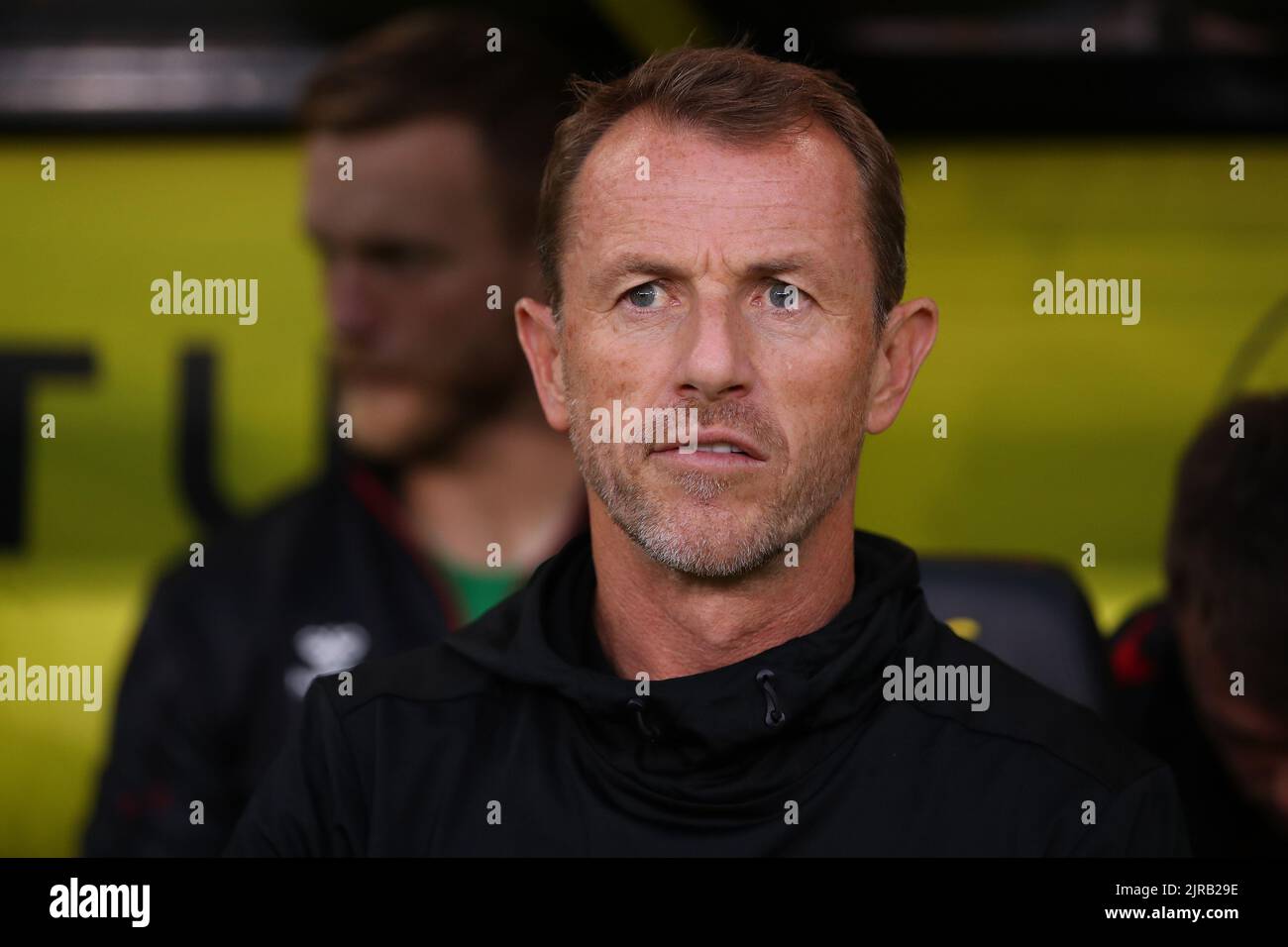 Manager von Millwall, Gary Rowett - Norwich City / Millwall, Sky Bet Championship, Carrow Road, Norwich, Großbritannien - 19.. August 2022 nur zur redaktionellen Verwendung – es gelten die Einschränkungen von DataCo Stockfoto