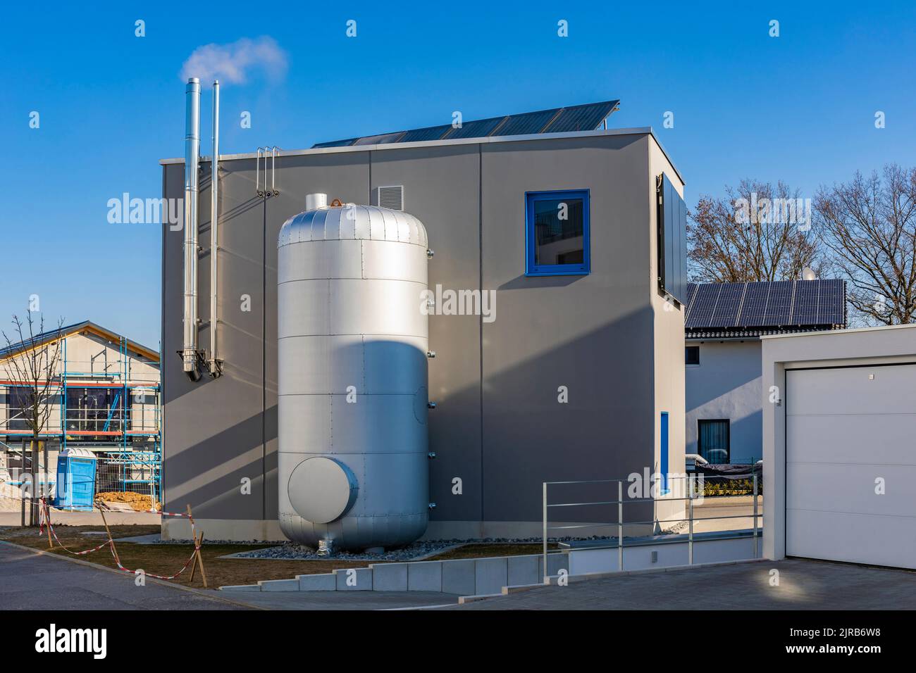 Deutschland, Baden-Württemberg, Waiblingen, Erdgasbetriebene Zentralheizung Stockfoto