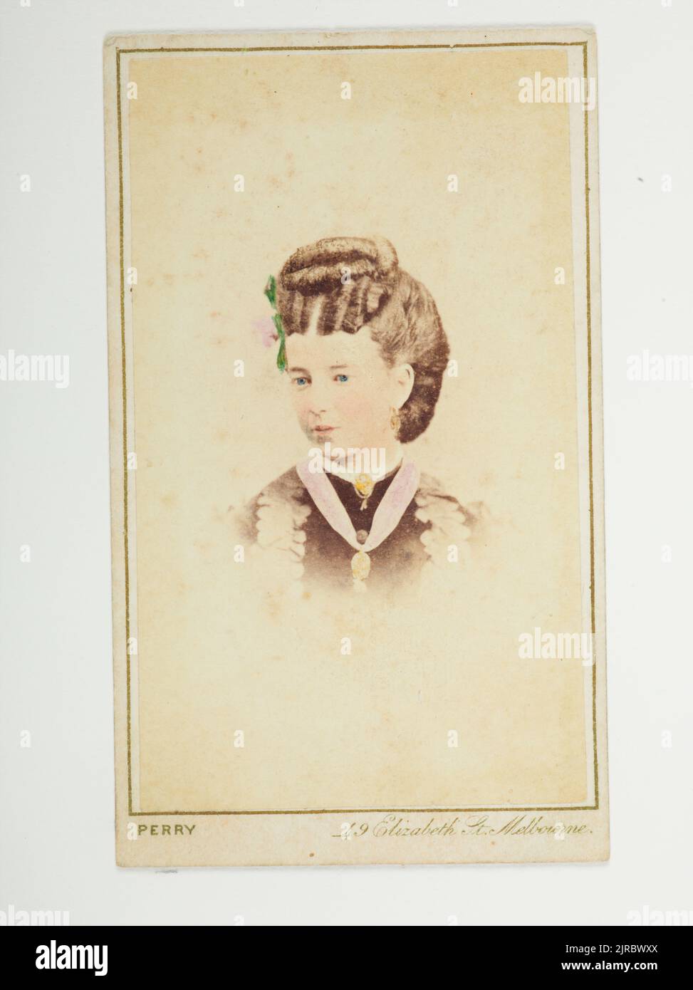 Porträt einer jungen Frau, Neuseeland, von George Henry Swan. Stockfoto