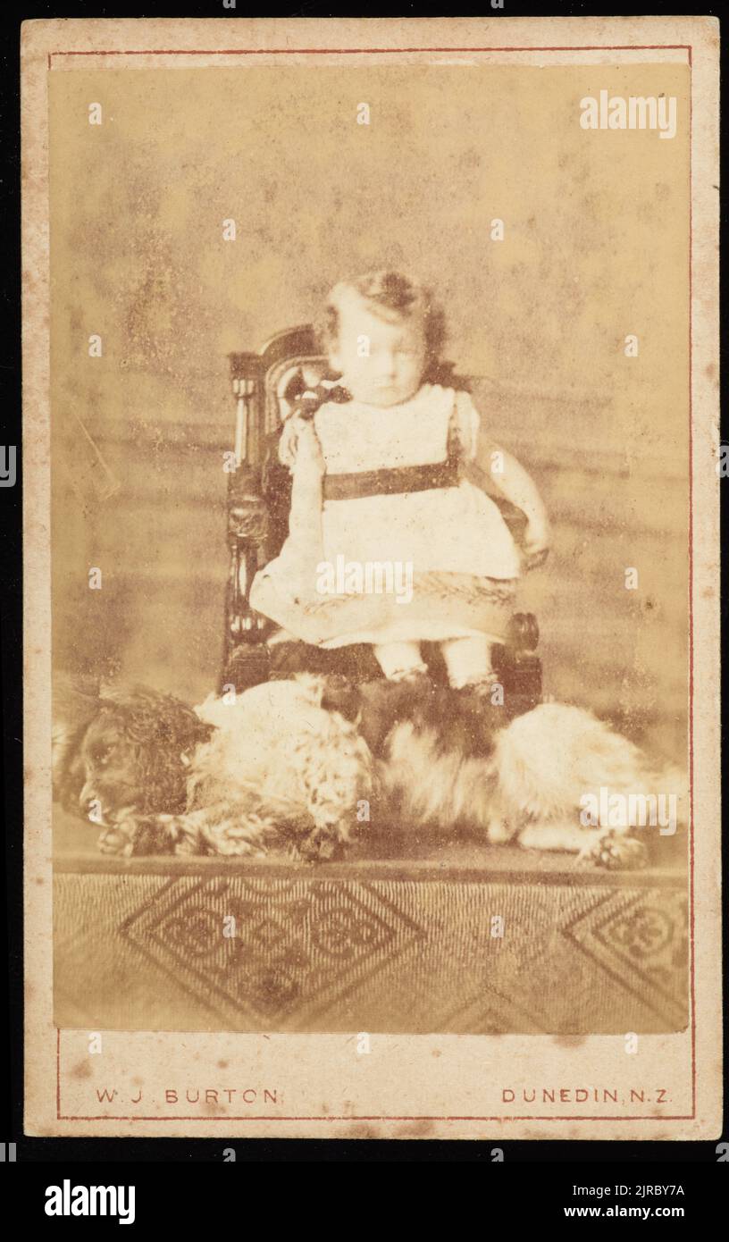 Child and Spaniel, 1866-1868, Dunedin, von Walter Burton. Stockfoto