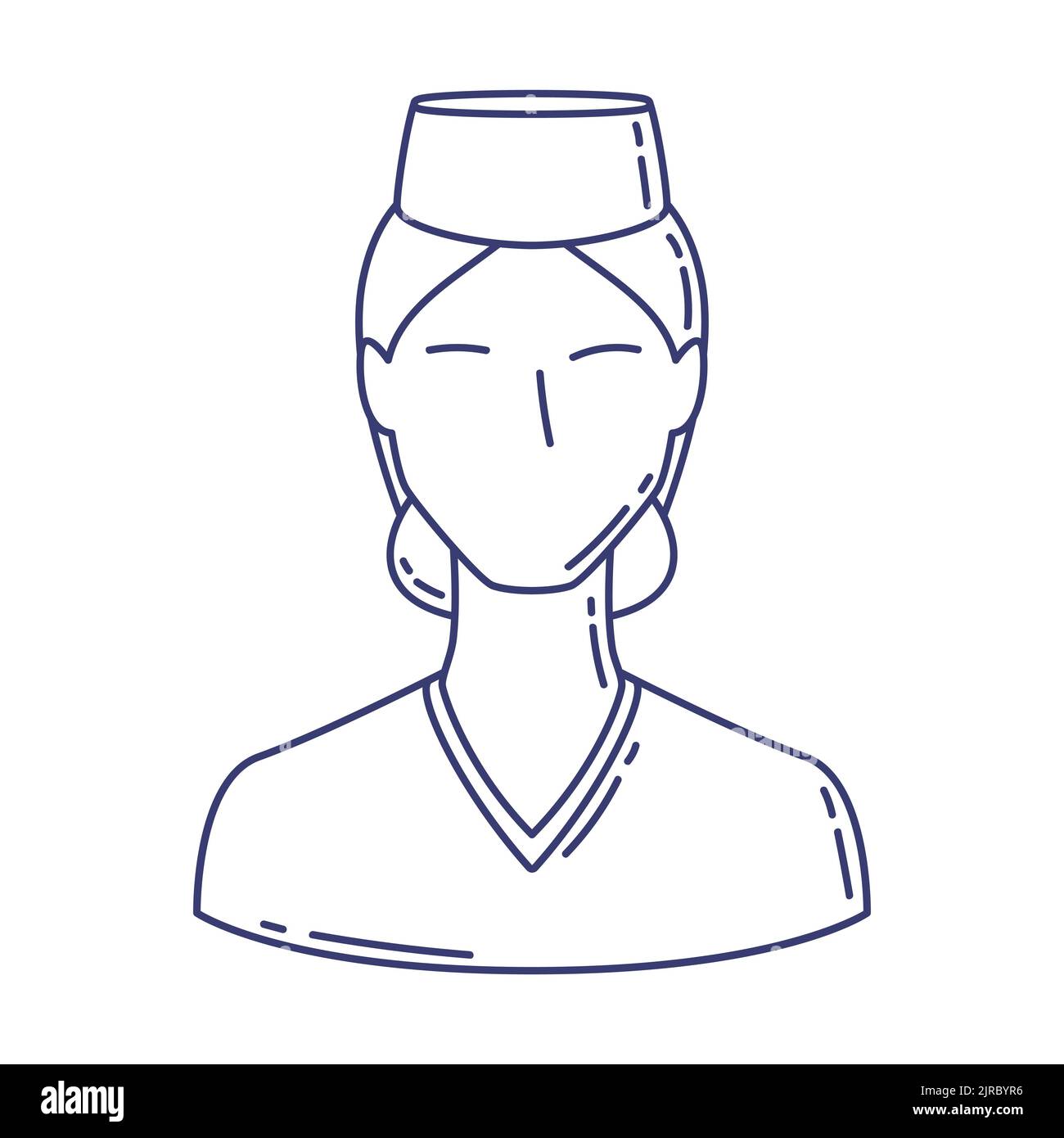 Illustration der Krankenschwester. Avatar für Medizin und Gesundheitswesen. Stock Vektor