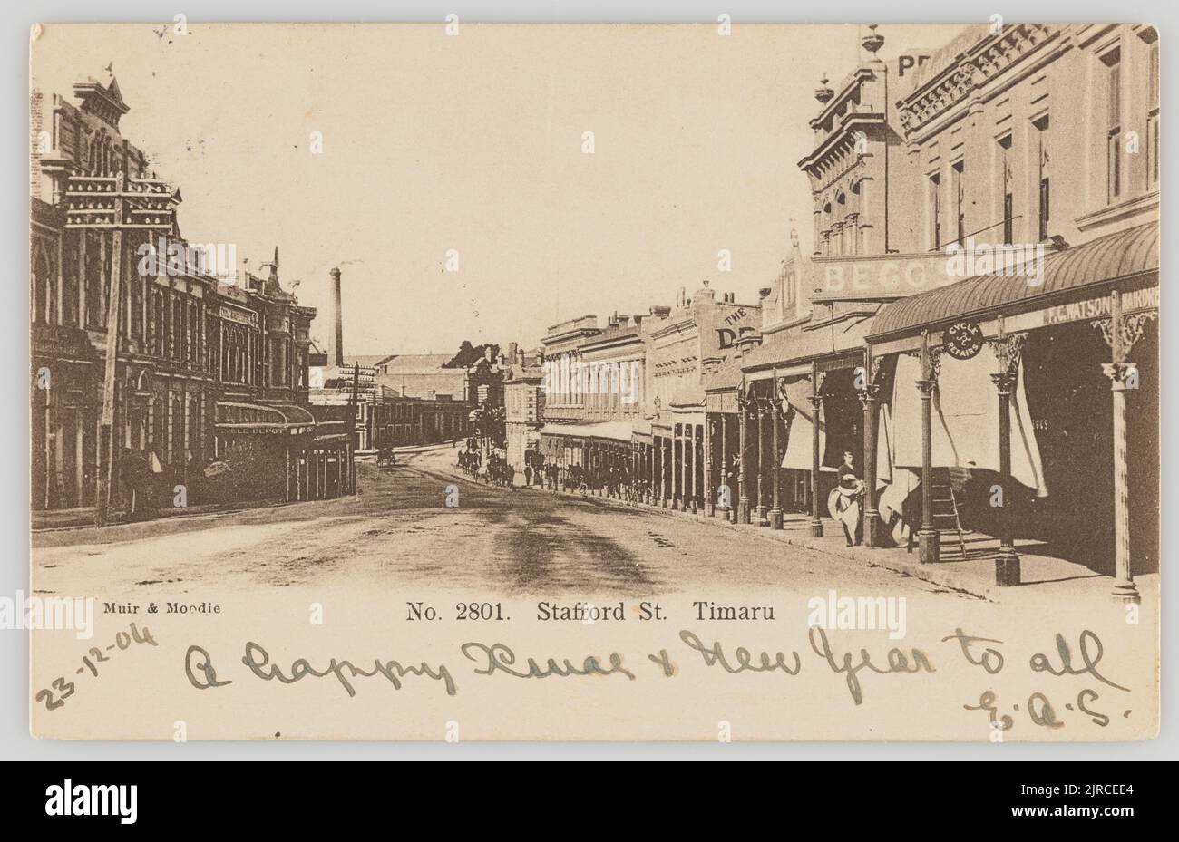 Stafford Street, Timaru, 1904, Timaru, von Muir & Moodie. Stockfoto