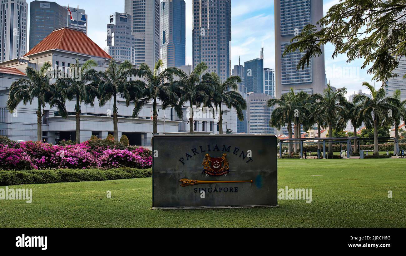 Singapur. Parlamentsgebäude Stockfoto