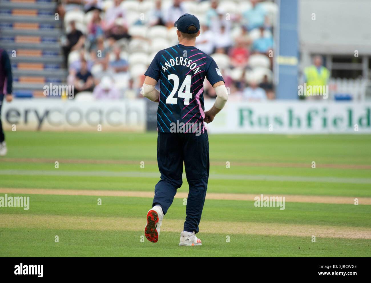 Martin Andersson geht gegen Sussex gegen Middlesex vor. Stockfoto