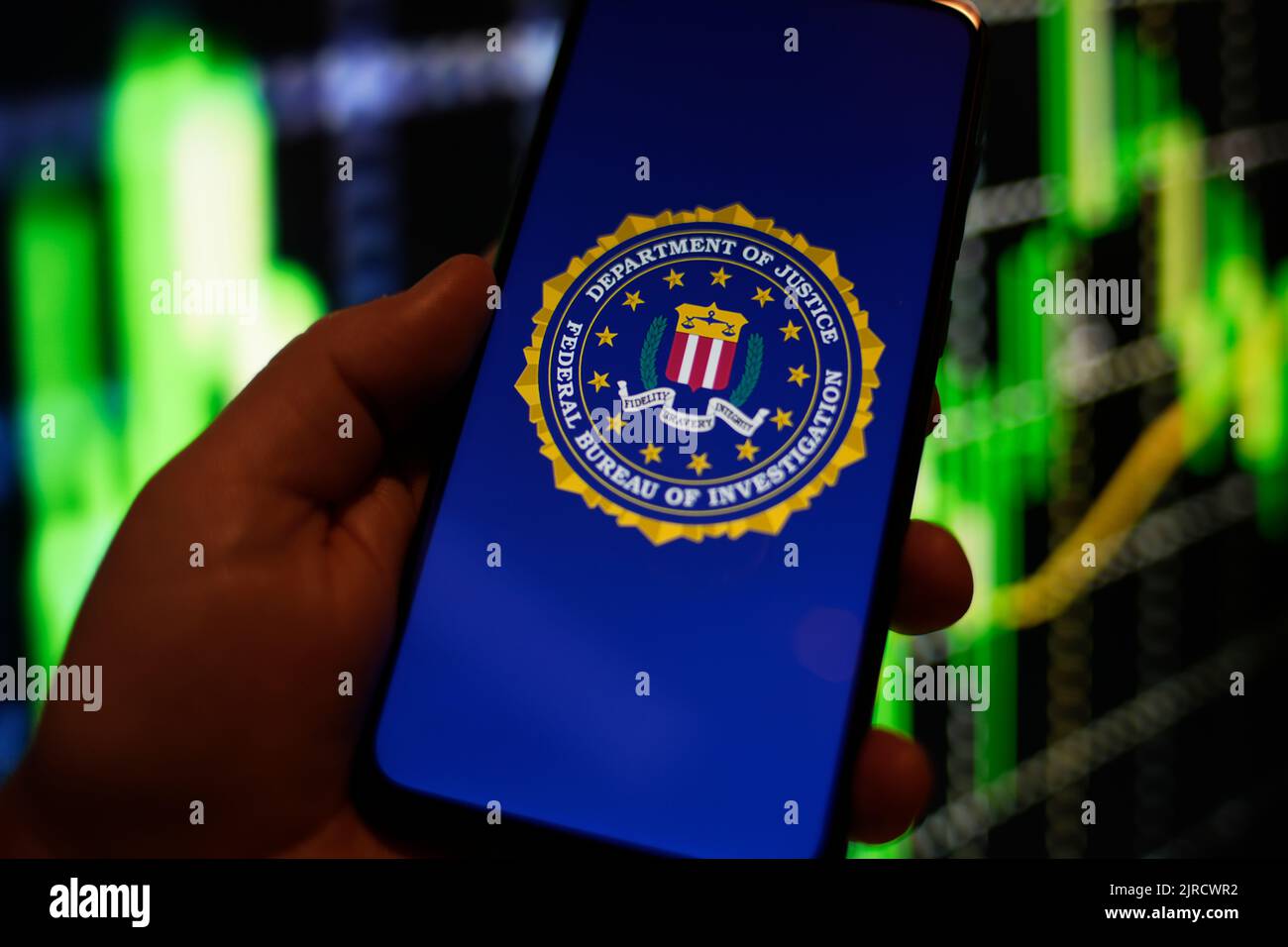 Was Bedeutet Fbi Auf Deutsch Das FBI-Logo (Federal Bureau of Investigation) ist auf einem Redmi