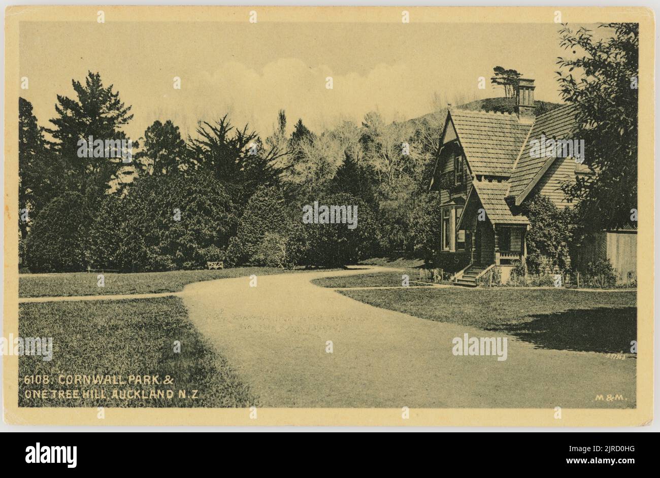 Cornwall Park und One Tree Hill, Auckland, Neuseeland, 1908, Auckland, Von Muir & Moodie. Stockfoto