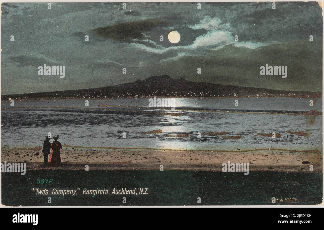 Two's Company, Rangitoto, Auckland, Neuseeland, 1905, Auckland, von Muir & Moodie. Stockfoto