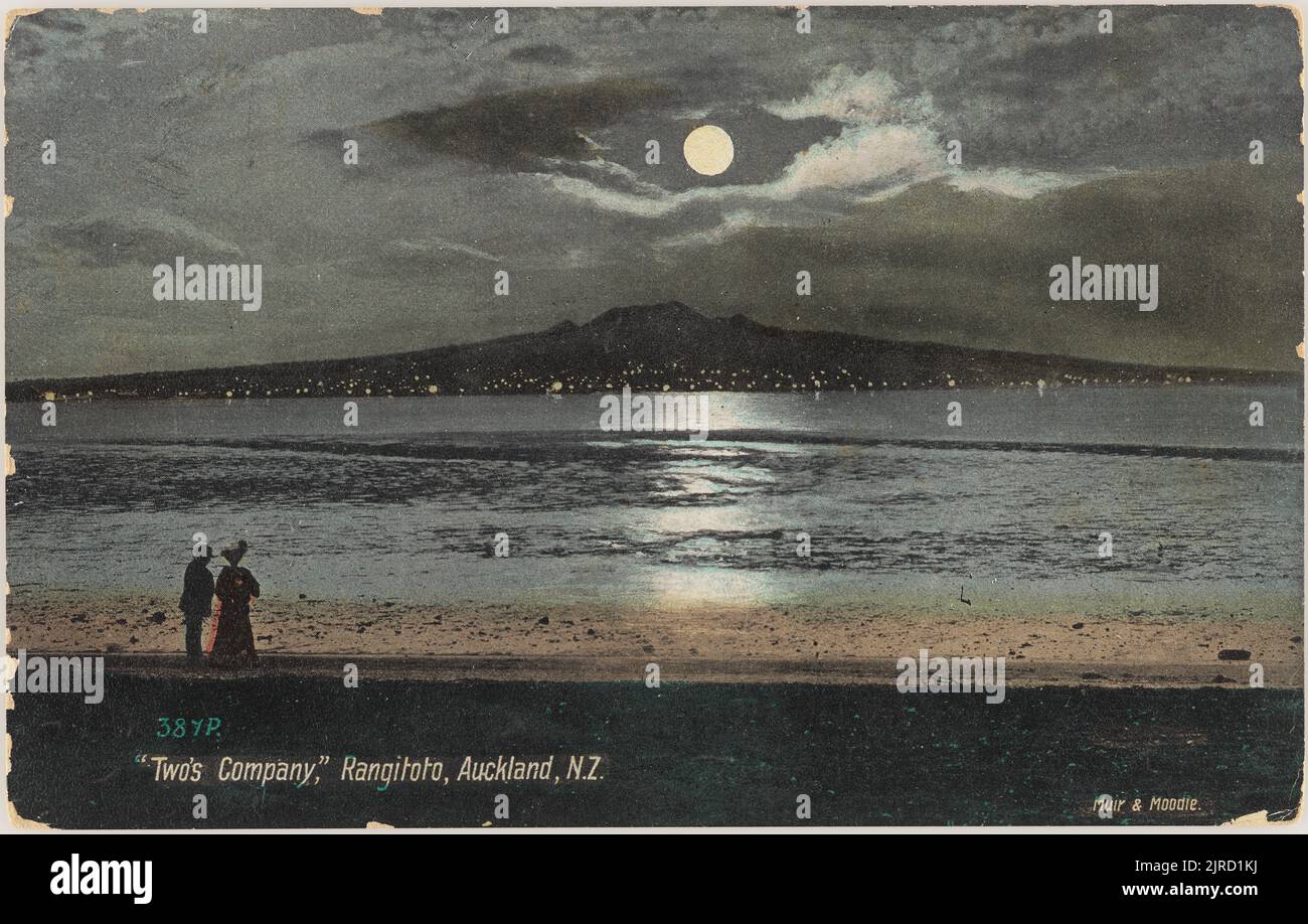 Two's Company, Rangitoto, Auckland, Neuseeland, 1905, Auckland, von Muir & Moodie. Stockfoto