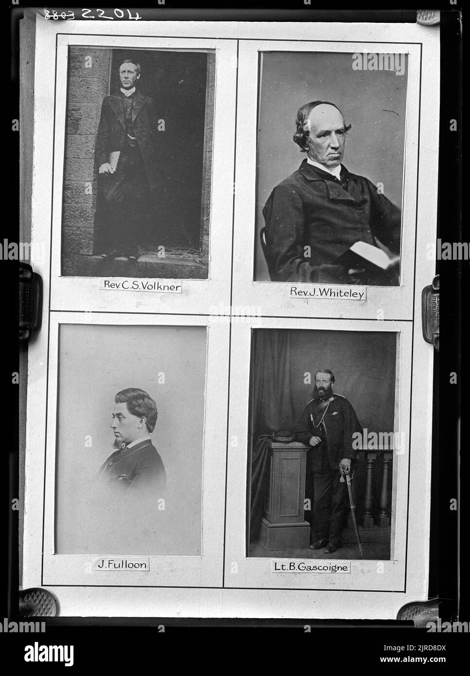 Frühe neuseeländische Persönlichkeiten, um 1880, Hersteller unbekannt. Stockfoto