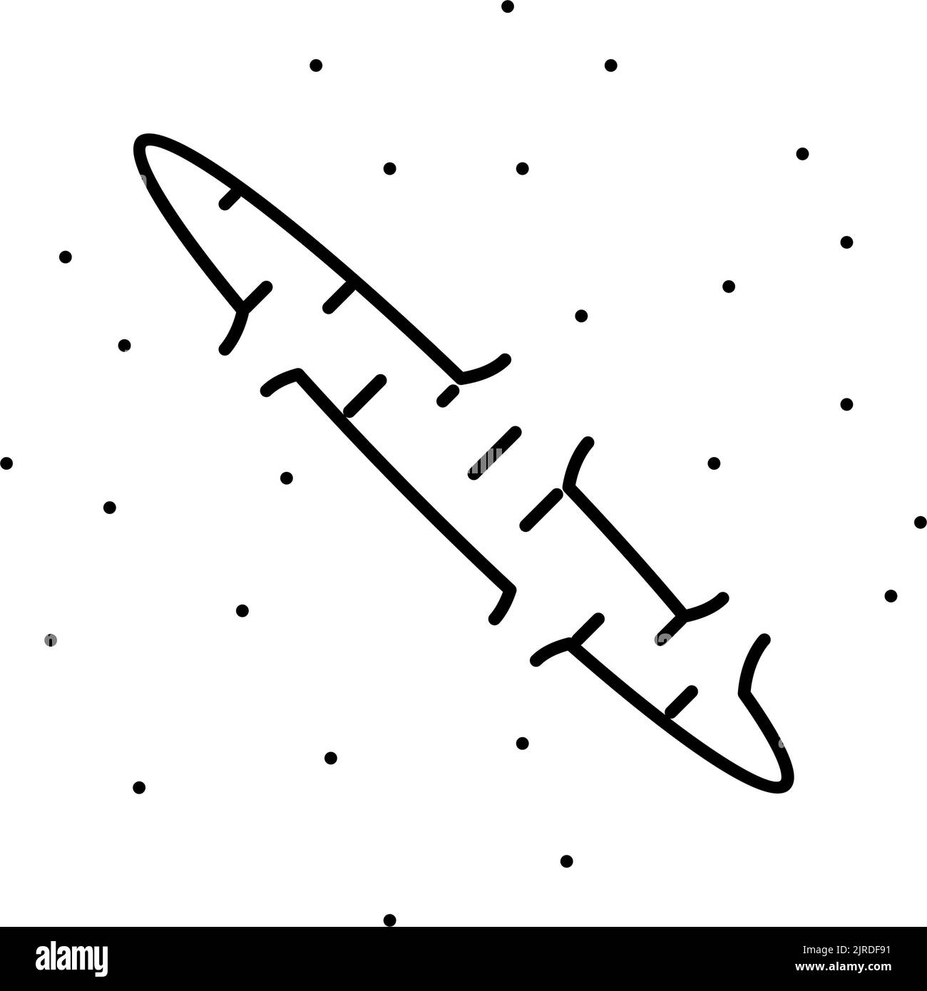 Abbildung des Symbols für hypertrophe Narbenlinien Stock Vektor