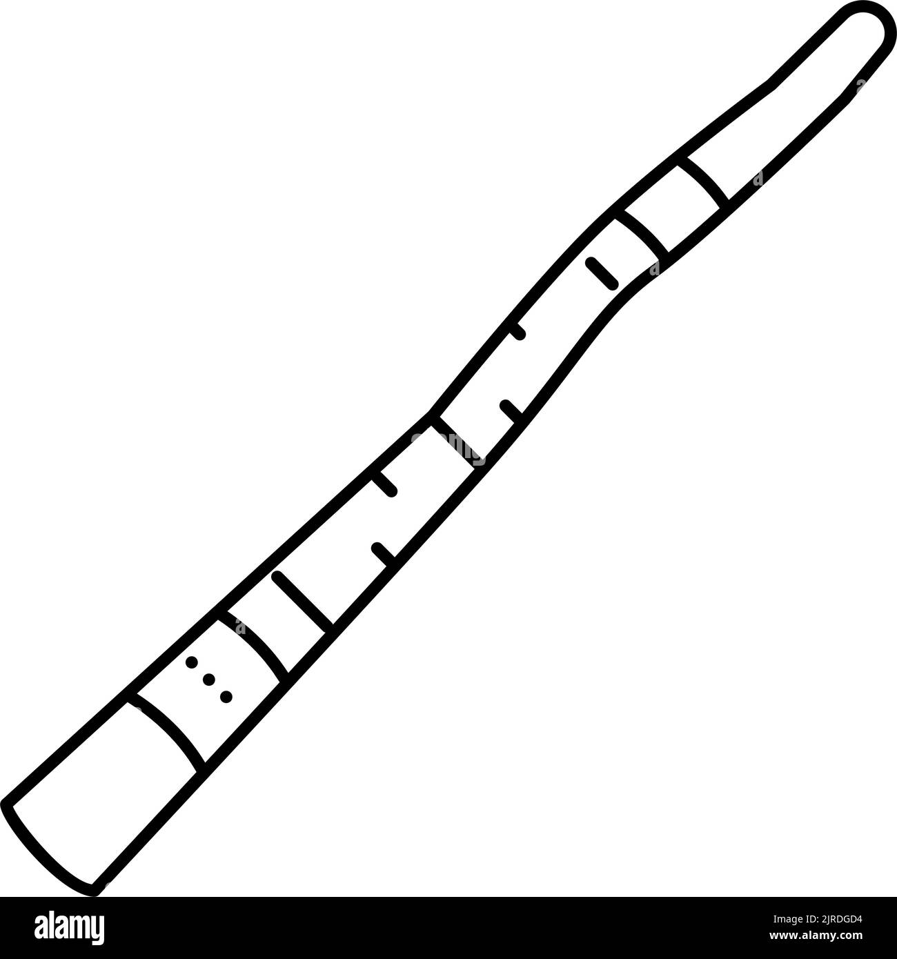 Didgeridoo Musiker Instrument Linie Symbol Vektor Illustration Stock Vektor