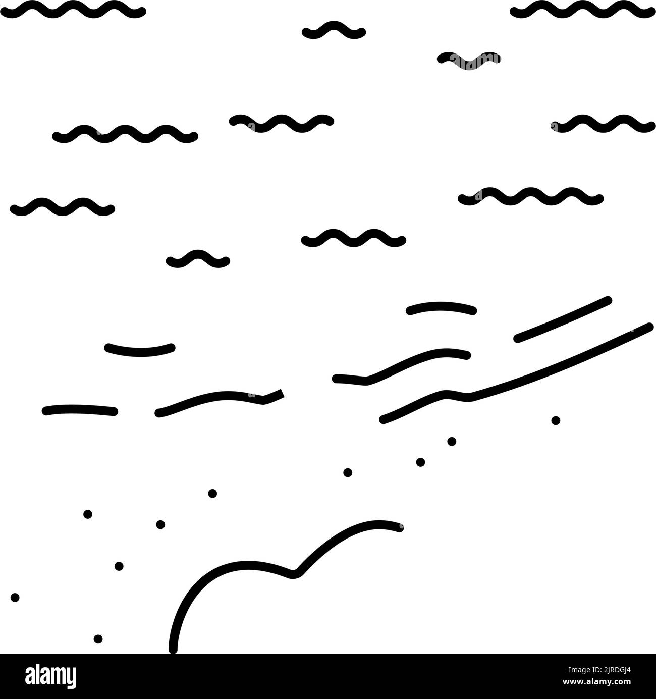 Vektorgrafik für symbole der fraser-Insel-Linie Stock Vektor
