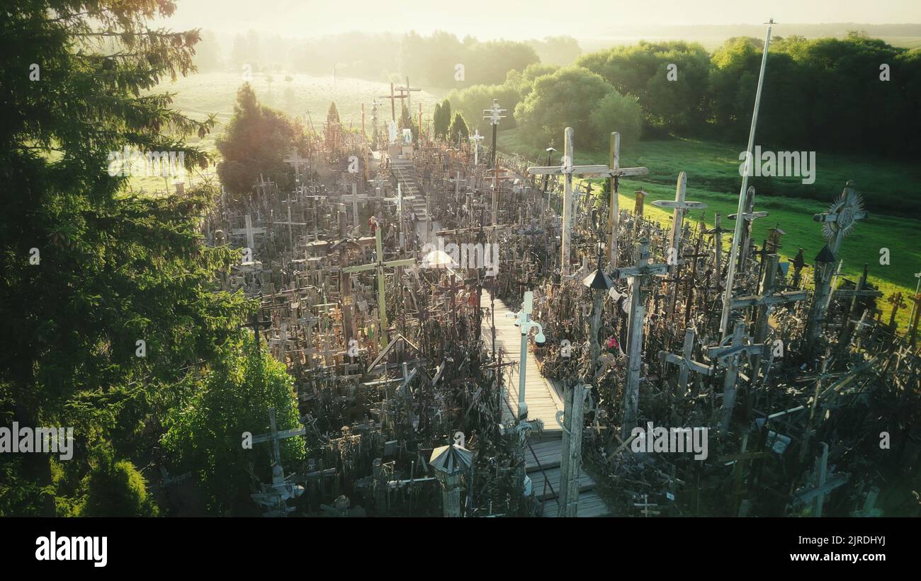Kreuzberg in Litauen, christlicher geistlicher Ort und Symbol für Freiheit und Unabhängigkeit Stockfoto
