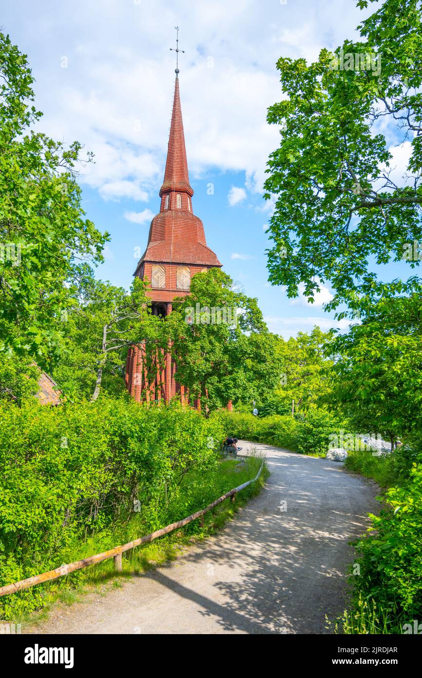 Hasjo-Glockenturm bei Skansen Stockfoto