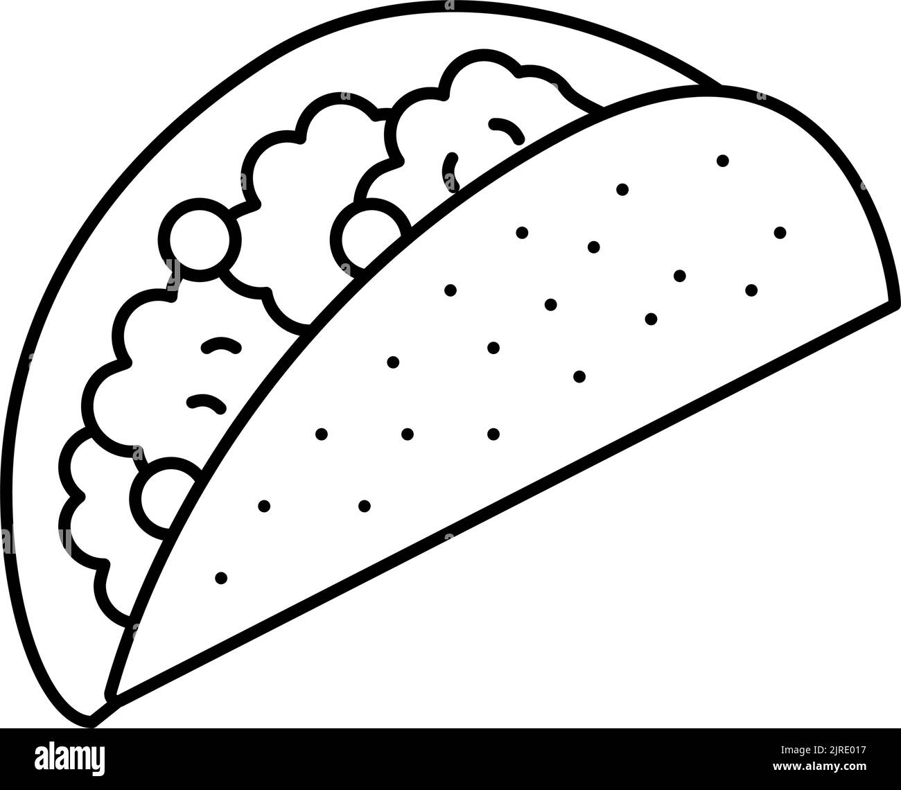 Abbildung des Symbols für die taco-Lebensmittellinie Stock Vektor