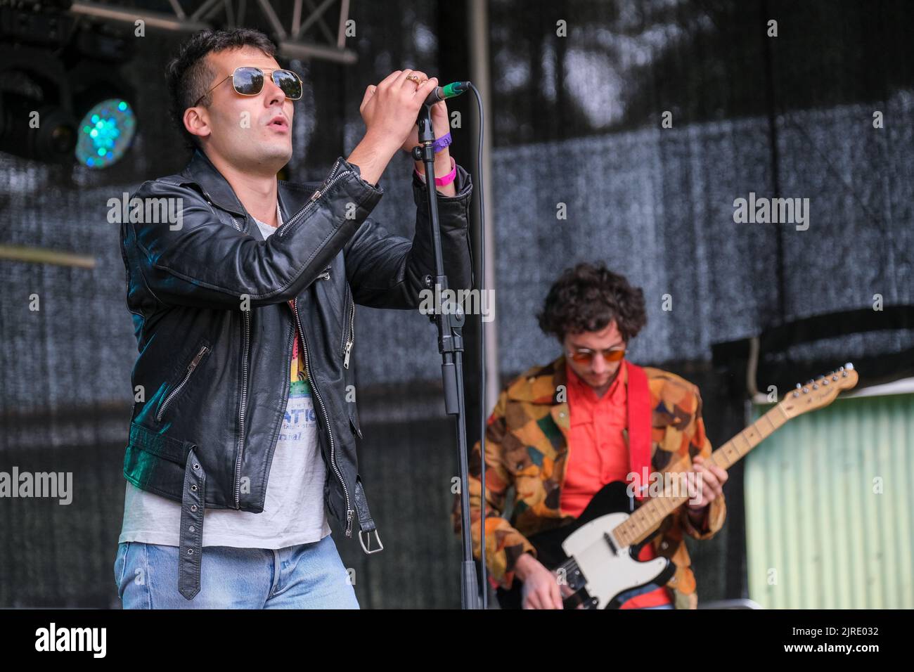 Javier Sola von den Gulps beim Weyfest Festival, Tilford, England, Großbritannien. 20. August 2022 Stockfoto