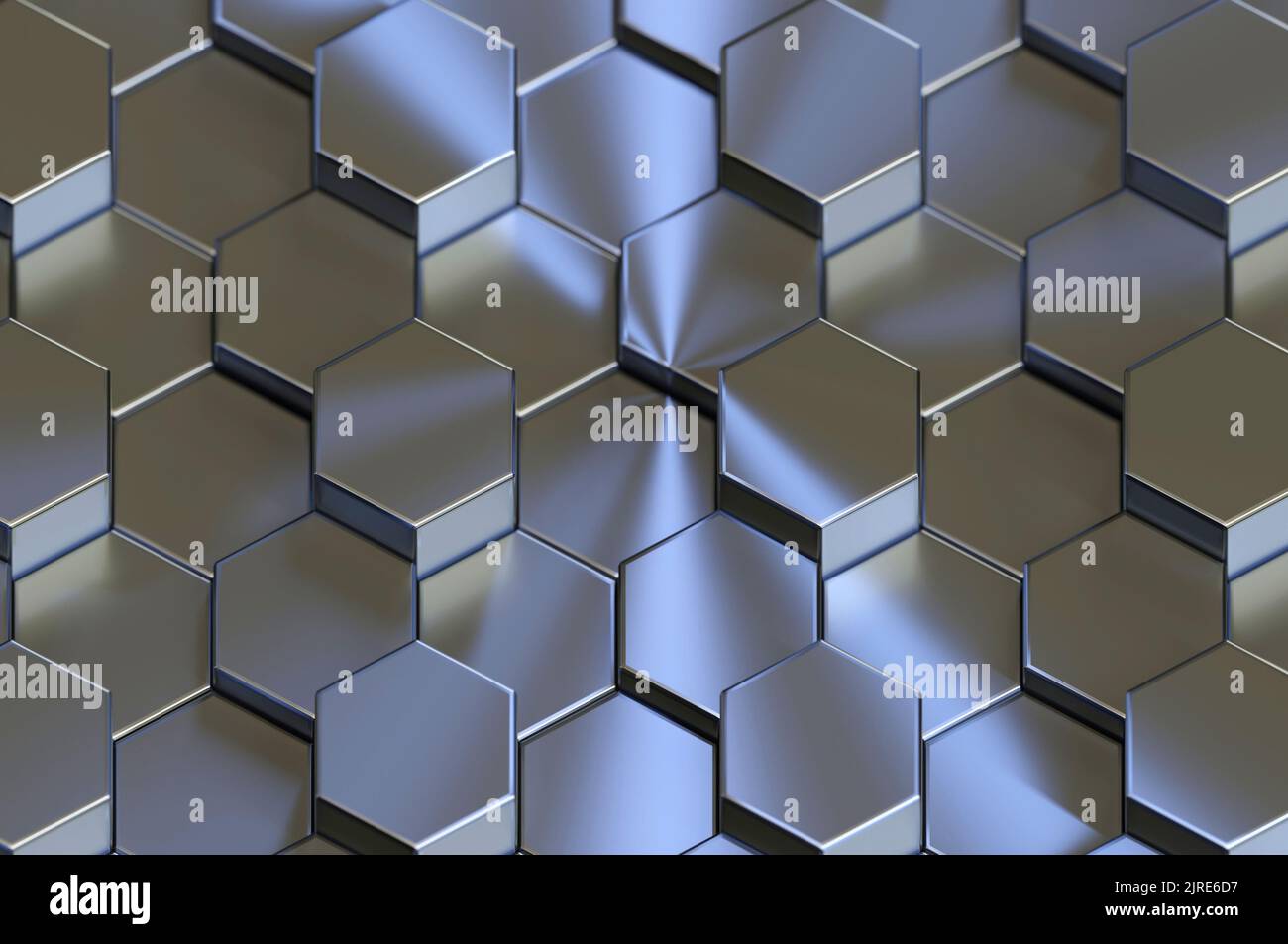 3D Abbildung. 3D Rendering , abstrakter Metallhintergrund . Konzept Raum Design modernen Luxus futuristischen Hintergrund Stockfoto