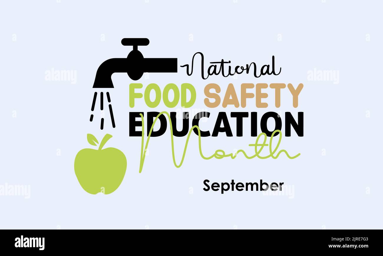 Vektorgrafik Design Konzept der nationalen Lebensmittelsicherheit Bildungsmonat beobachtet jeden september. Stock Vektor