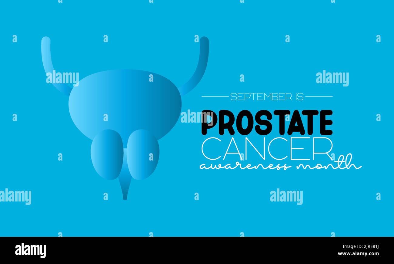 Vektorgrafik Design Konzept der Prostatakrebs Bewusstsein Monat beobachtet jeden september. Stock Vektor