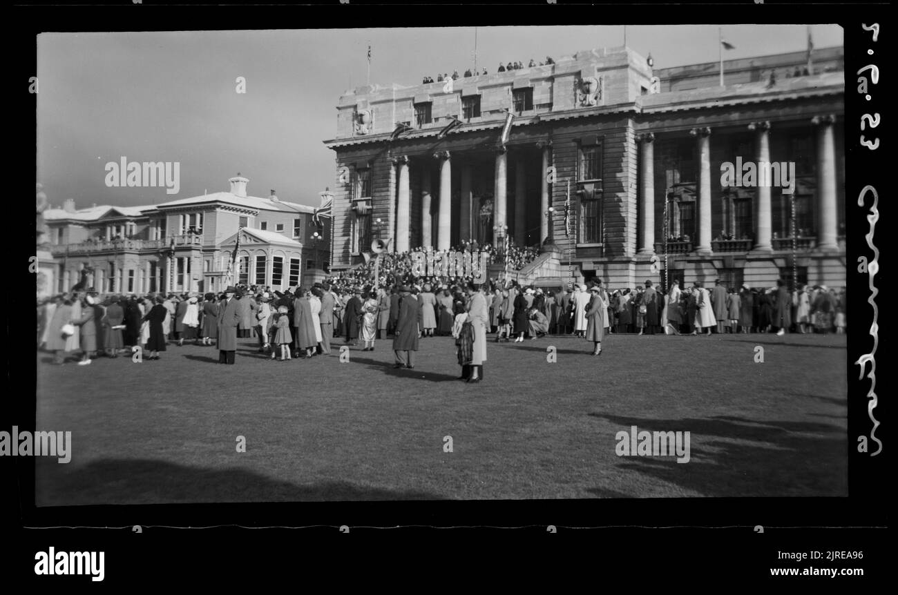 Krönungsfeiern für Königin Elisabeth II., 02. Juni 1953, von Leslie Adkin. Stockfoto