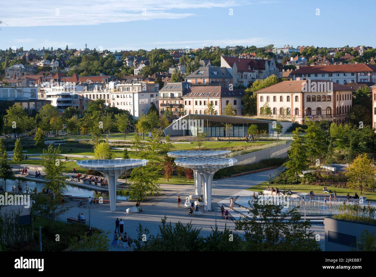 Erholungsgebiet der Stadt, Széllkapu Park in Budapest Stockfoto