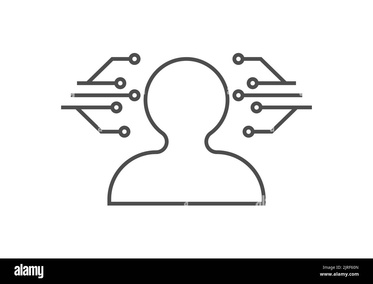 Das Symbol der knstlichen Intelligenz. Piktogramm fr Websites,  Anwendungen und digitales Design. Flacher Style Stock-Vektorgrafik - Alamy