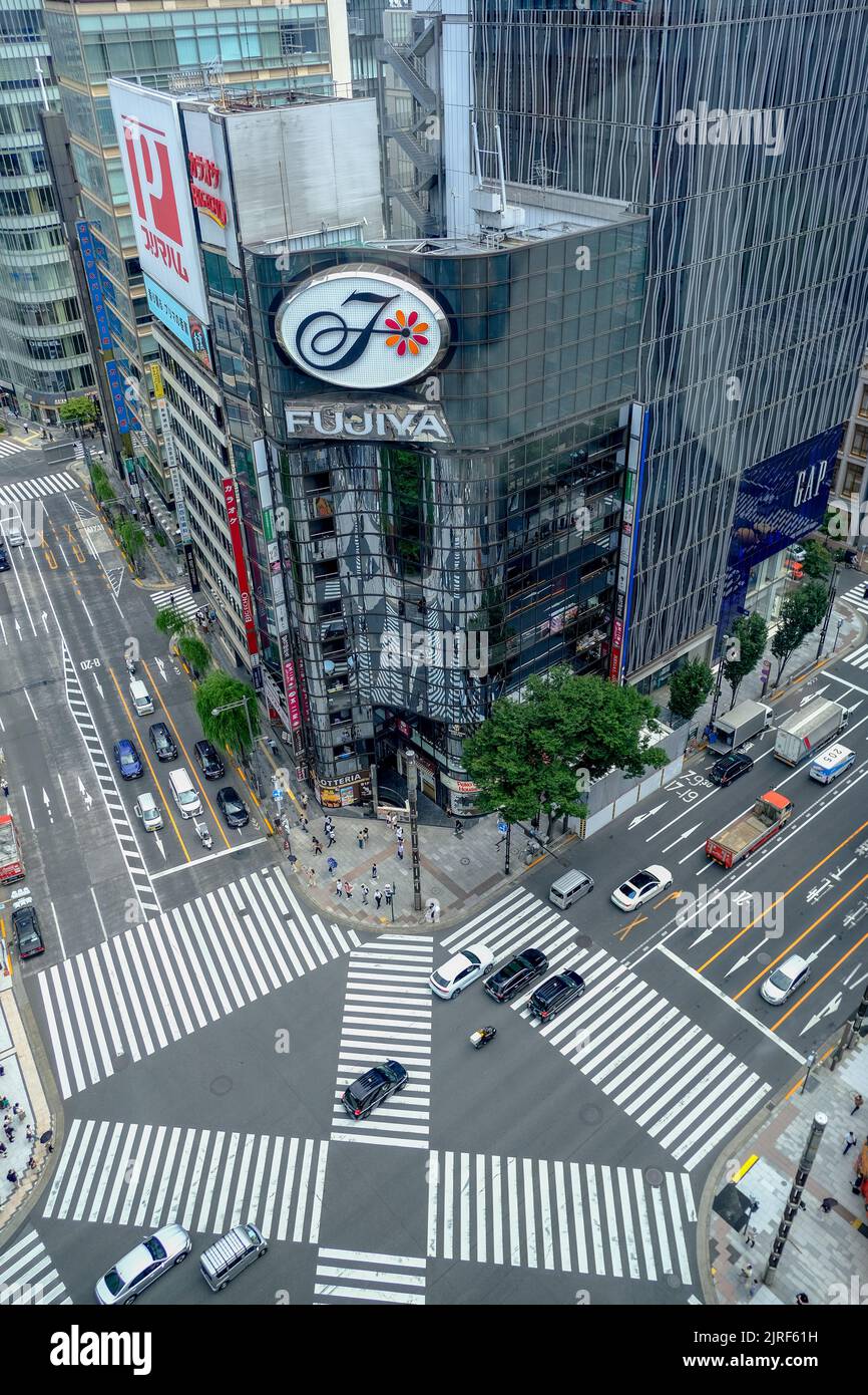 Tokio, Japan. 24. August 2022. Kreuzung Sukiyabashi von der Metropolregion Tokio aus gesehen. (Foto von James Matumoto/SOPA Images/Sipa USA) Quelle: SIPA USA/Alamy Live News Stockfoto